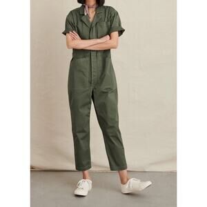 ALEX MILL Short sleeve Pockets Green Jumpsuit Green Military Cotton S A003325